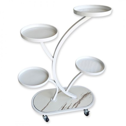 Kwietnik, regał, stojak na kwiaty metalowy na kółkach 50x 25x 80cm SZ43B Kwietnik, regał, stojak na kwiaty metalowy na kółkach 50x 25x 80cm SZ43B