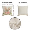 Lniana poszewka na poduszkę 45 x 45 cm motyw wiosenny POD224