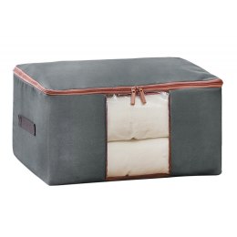 POKROWIEC Kufer NA POŚCIEL UBRANIA ORGANIZER TORBA grafitowa L 50x40x25cm OR105