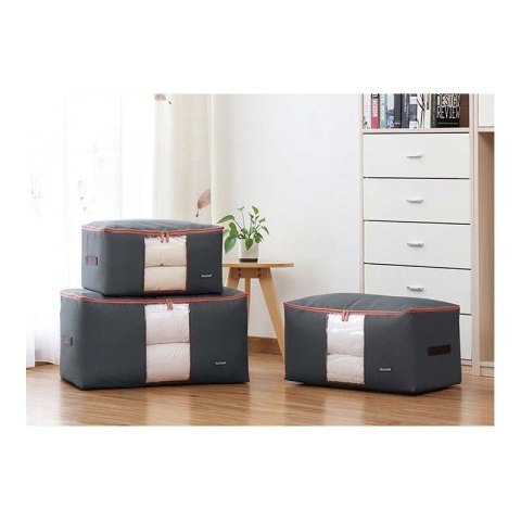 POKROWIEC Kufer NA POŚCIEL UBRANIA ORGANIZER TORBA grafitowa XL 60x40x30cm OR106GRAF POKROWIEC Kufer NA POŚCIEL UBRANIA ORGANIZER TORBA grafitowa XL 60x40x30cm OR106GRAF