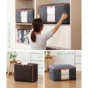 POKROWIEC Kufer NA POŚCIEL UBRANIA ORGANIZER TORBA grafitowa XL 60x40x30cm OR106GRAF
