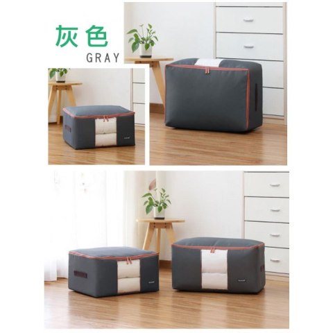 POKROWIEC Kufer NA POŚCIEL UBRANIA ORGANIZER TORBA grafitowa XL 60x40x30cm OR106GRAF POKROWIEC Kufer NA POŚCIEL UBRANIA ORGANIZER TORBA grafitowa XL 60x40x30cm OR106GRAF
