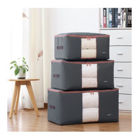 POKROWIEC Kufer NA POŚCIEL UBRANIA ORGANIZER TORBA grafitowa XL 60x40x30cm OR106GRAF POKROWIEC Kufer NA POŚCIEL UBRANIA ORGANIZER TORBA grafitowa XL 60x40x30cm OR106GRAF