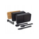 Śniadaniówka LUNCH BOX ze sztućcami, bambus 18,5 x 10,5 x 9,3 cm PJM43