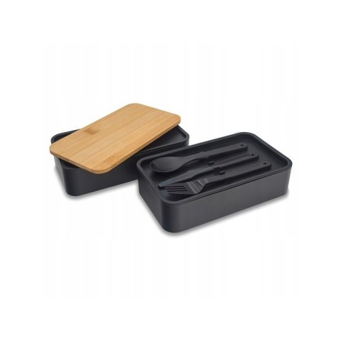 Śniadaniówka LUNCH BOX ze sztućcami, bambus 18,5 x 10,5 x 9,3 cm PJM43