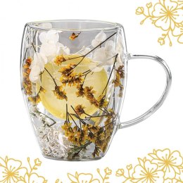 Szklanka termiczna z kwiatami w środku 300 ml 1szt SZK103