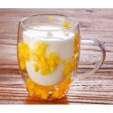 Szklanka termiczna z kwiatami w środku 300 ml 1szt SZK153