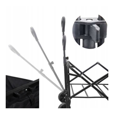 Wózek transportowy składany, metalowy, przyczepka ogrodowa 72x47x68-87cm AR07CZ Wózek transportowy składany, metalowy, przyczepka ogrodowa 72x47x68-87cm AR07CZ