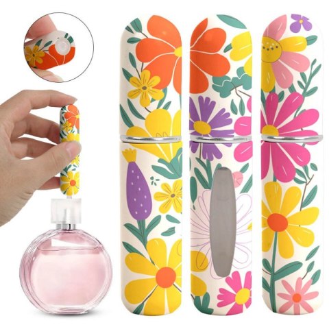 Zestaw 2szt. ATOMIZERÓW podróżnych na perfumy 5ML Kwiaty dozownik AK18 Zestaw 2szt. ATOMIZERÓW podróżnych na perfumy 5ML Kwiaty dozownik AK18
