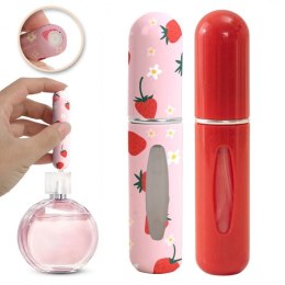 Zestaw 2szt. ATOMIZERÓW podróżnych na perfumy 5ML Truskawki dozownik AK17