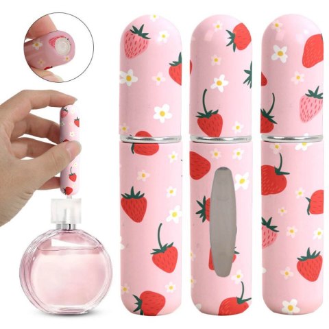 Zestaw 2szt. ATOMIZERÓW podróżnych na perfumy 5ML Truskawki dozownik AK17 Zestaw 2szt. ATOMIZERÓW podróżnych na perfumy 5ML Truskawki dozownik AK17
