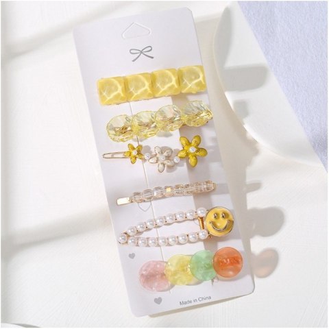 Zestaw 6 sztuk zdobionych Eleganckich Spinek do włosów SP398 Zestaw 6 sztuk zdobionych Eleganckich Spinek do włosów SP398