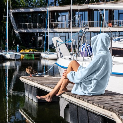 Bluzair Bluza Koc Hoodie Oversize Polska Błękitny Bluzair Bluza Koc Hoodie Oversize Polska Błękitny