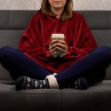 Bluzair Bluza Koc Hoodie Oversize Polska Bordowy