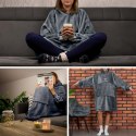 Bluzair SUPER MAMA - Bluza koc - Szary - prezent dla mamy na urodziny
