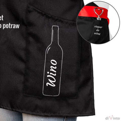 Fartuszek dla gotującej KOBIETY gotuję z winem Fartuszek dla gotującej KOBIETY gotuję z winem