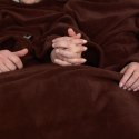 Kocyko Szlafrok dla Pary Czekolada koc z rękawami