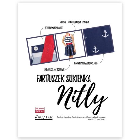 Nitly Marine Fartuszek Sukienka kotwica morski Nitly Marine Fartuszek Sukienka kotwica morski