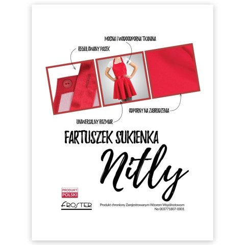 Nitly Red Fartuszek kuchenny dla Mamy Dzień Matki Nitly Red Fartuszek kuchenny dla Mamy Dzień Matki