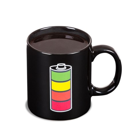 Kubek Bateria magiczny czarny zmieniający kolor Kubek Bateria magiczny czarny zmieniający kolor