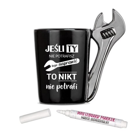 Kubek Złotej Rączki w kształcie klucza + mazak Kubek Złotej Rączki w kształcie klucza + mazak