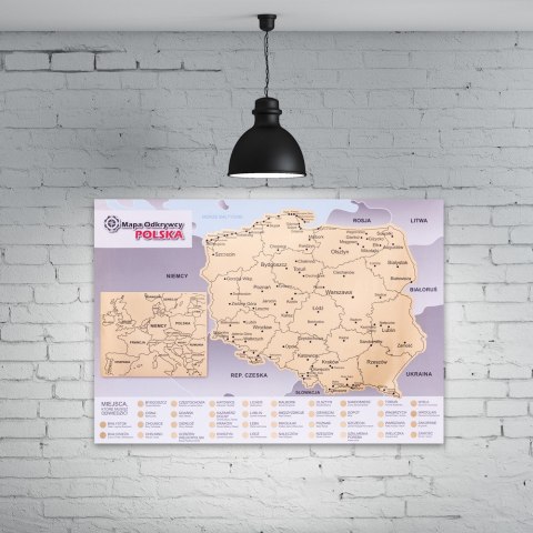 Mapa Odkrywcy Polska zdrapka PODRÓŻNIKA prezent Mapa Odkrywcy Polska zdrapka PODRÓŻNIKA prezent