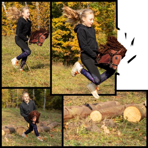 Skippi Hobby Horse z kantarem - bursztyn - A3 HH - prezent na dzień dziecka Skippi Hobby Horse z kantarem - bursztyn - A3 HH - prezent na dzień dziecka