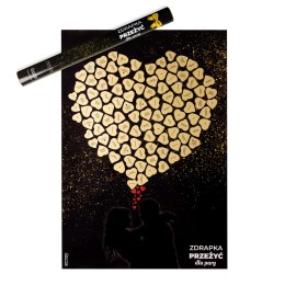 Zdrapka Przeżyć dla Pary plakat bucket list mapa