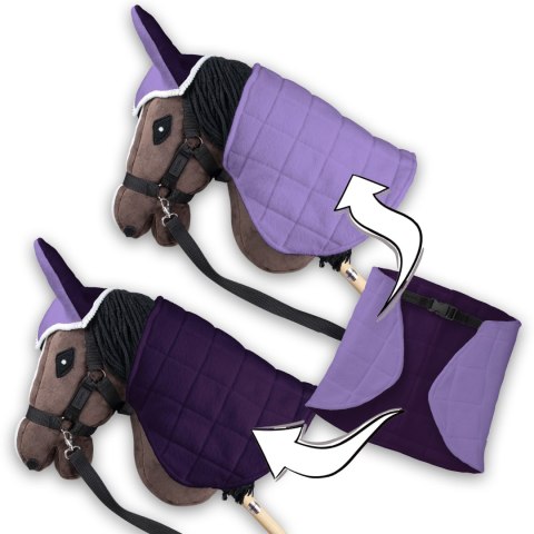 Derka dwustronna i nauszniki Skippi dla Hobby Horse - wrzos i śliwka Derka dwustronna i nauszniki Skippi dla Hobby Horse - wrzos i śliwka
