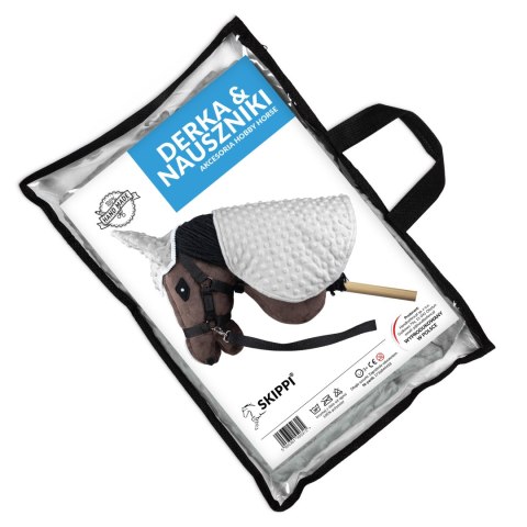 Derka i nauszniki Skippi dla Hobby Horse - szara - uniwersalny rozmiar Derka i nauszniki Skippi dla Hobby Horse - szara - uniwersalny rozmiar
