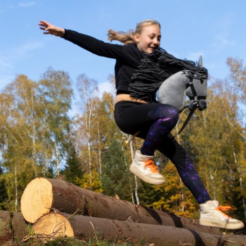 Hobby horse koń na patyku kiju dla dziecka duży A3 Hobby horse koń na patyku kiju dla dziecka duży A3