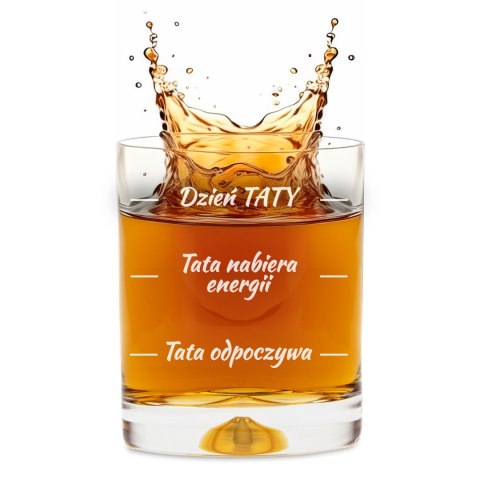 Szklanka do whisky z nadrukiem dla Taty - Prezent dla Taty - na Dzień Ojca Szklanka do whisky z nadrukiem dla Taty - Prezent dla Taty - na Dzień Ojca
