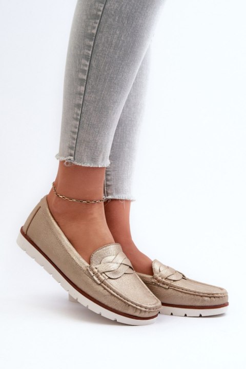 Mokasyny Model Nestalia 834281 Gold - Step in style Mokasyny Model Nestalia 834281 Gold - Step in style