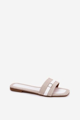 Sandał Klapki Model Zilina N75-60 Beige/White - Step in style
