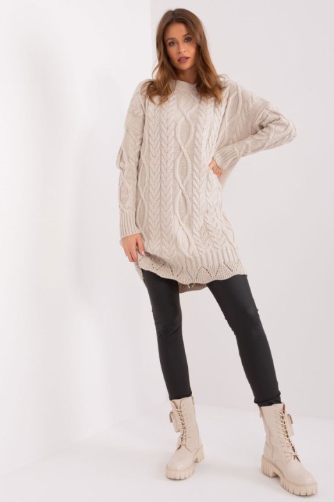 Sukienka Model LC-SK-8012-2.25P Light Beige - Rue Paris Sukienka Model LC-SK-8012-2.25P Light Beige - Rue Paris