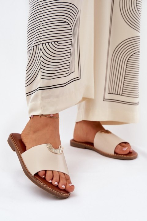 Sandał Klapki Model Mevith HXD-25 Beige - Step in style Sandał Klapki Model Mevith HXD-25 Beige - Step in style
