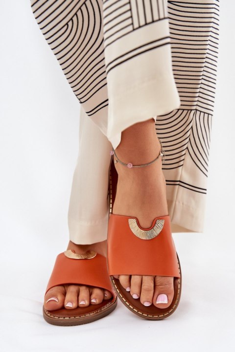 Sandał Klapki Model Mevith HXD-25 Orange - Step in style Sandał Klapki Model Mevith HXD-25 Orange - Step in style