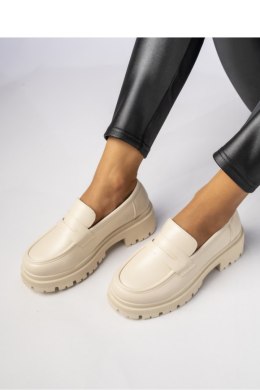 Damskie Mokasyny ? Kremowe MILANO BEIGE - Inello