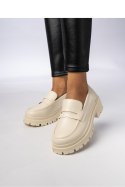 Damskie Mokasyny ? Kremowe MILANO BEIGE - Inello