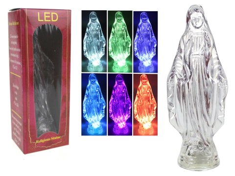 Figurka MARYJA BEZBARWNA led na baterie 15 x 4 cm RGB zmieniająca kolorSN51029-M Figurka MARYJA BEZBARWNA led na baterie 15 x 4 cm RGB zmieniająca kolorSN51029-M
