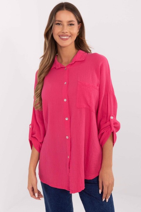 Koszula Damska Model MO-KS-9368.98 Fuksjs - Italy Moda