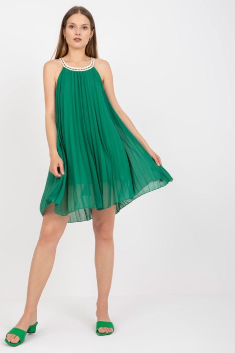 Sukienka Model DHJ-SK-0010.35 Dark Green - Italy Moda Sukienka Model DHJ-SK-0010.35 Dark Green - Italy Moda