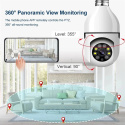 Tuya 5G WiFi Kamera z żarówką 5MP 3MP wewnętrzne dwukierunkowe audio automatyczne śledzenieE27 Podstawa Mini kamera PT