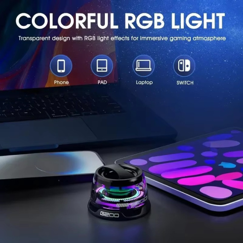 VIKEFON przenośny Mini głośnik Bluetooth G200 oświetlenie RGB głośnik magnetyczny BT5.3 Mini głośnik 7-godzinny uchwyt na telefon z odtwarzaniem VIKEFON przenośny Mini głośnik Bluetooth G200 oświetlenie RGB głośnik magnetyczny BT5.3 Mini głośnik 7-godzinny uchwyt na telefon z odtwarzaniem