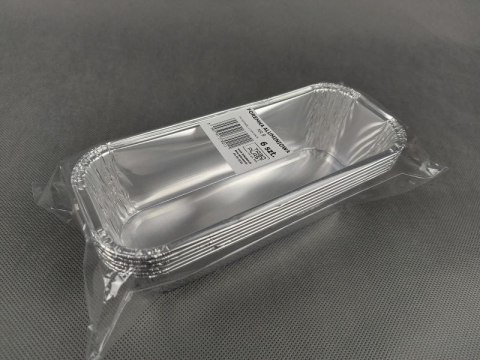 Foremki aluminiowe na pasztet 6szt. 20x8x4 | NR 8 Foremki aluminiowe na pasztet 6szt. 20x8x4 | NR 8