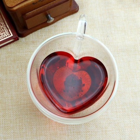 Szklanki termiczne podwójne szkło serce 240ML do kawy LATTE LONG zestaw 6szt . SZK18 Szklanki termiczne podwójne szkło serce 240ML do kawy LATTE LONG zestaw 6szt . SZK18