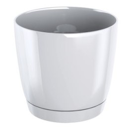 Doniczka z podstawką Coubi 21xh19,3 cm - biała