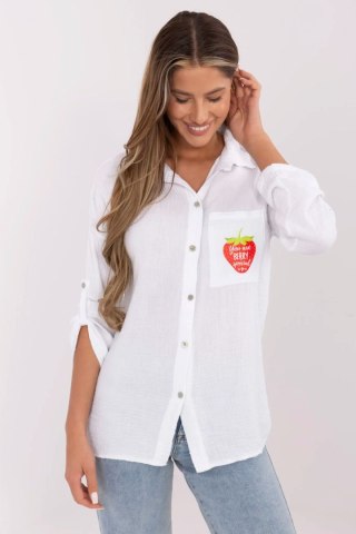 Koszula Damska Model MI-KS-2237-2.01P White - Italy Moda