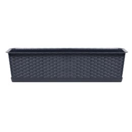 Skrzynka balkonowa z podstawką RATOLLA 50x17,3 cmxh15cm ANTRACYT