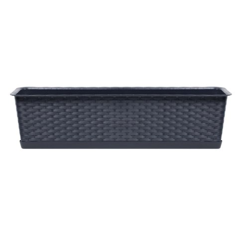 Skrzynka balkonowa z podstawką RATOLLA 50x17,3 cmxh15cm ANTRACYT Skrzynka balkonowa z podstawką RATOLLA 50x17,3 cmxh15cm ANTRACYT